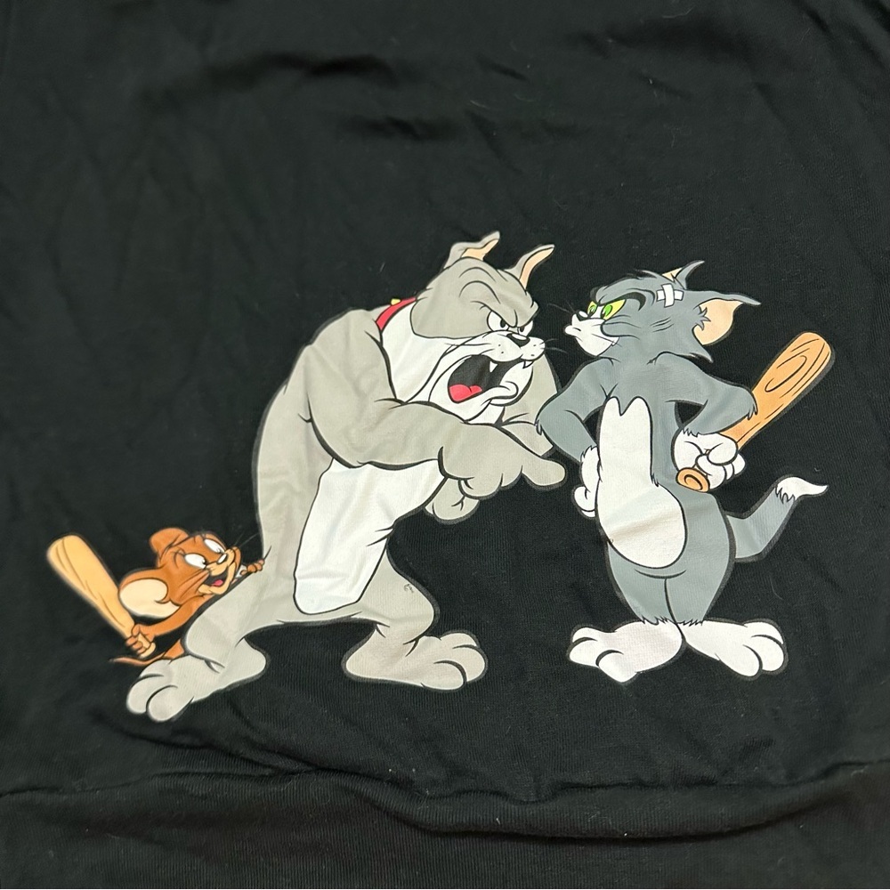 Tom and Jerry Men’s Graphic Black Hoodie S - Picture 10 of 10